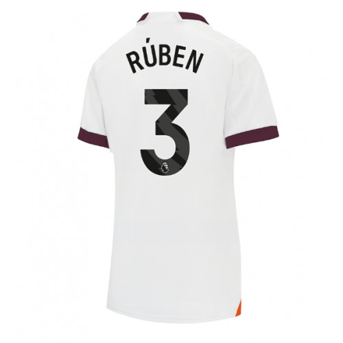 Manchester City Ruben Dias #3 Gostujuci Dres za Ženska 2023-24 Kratak Rukav